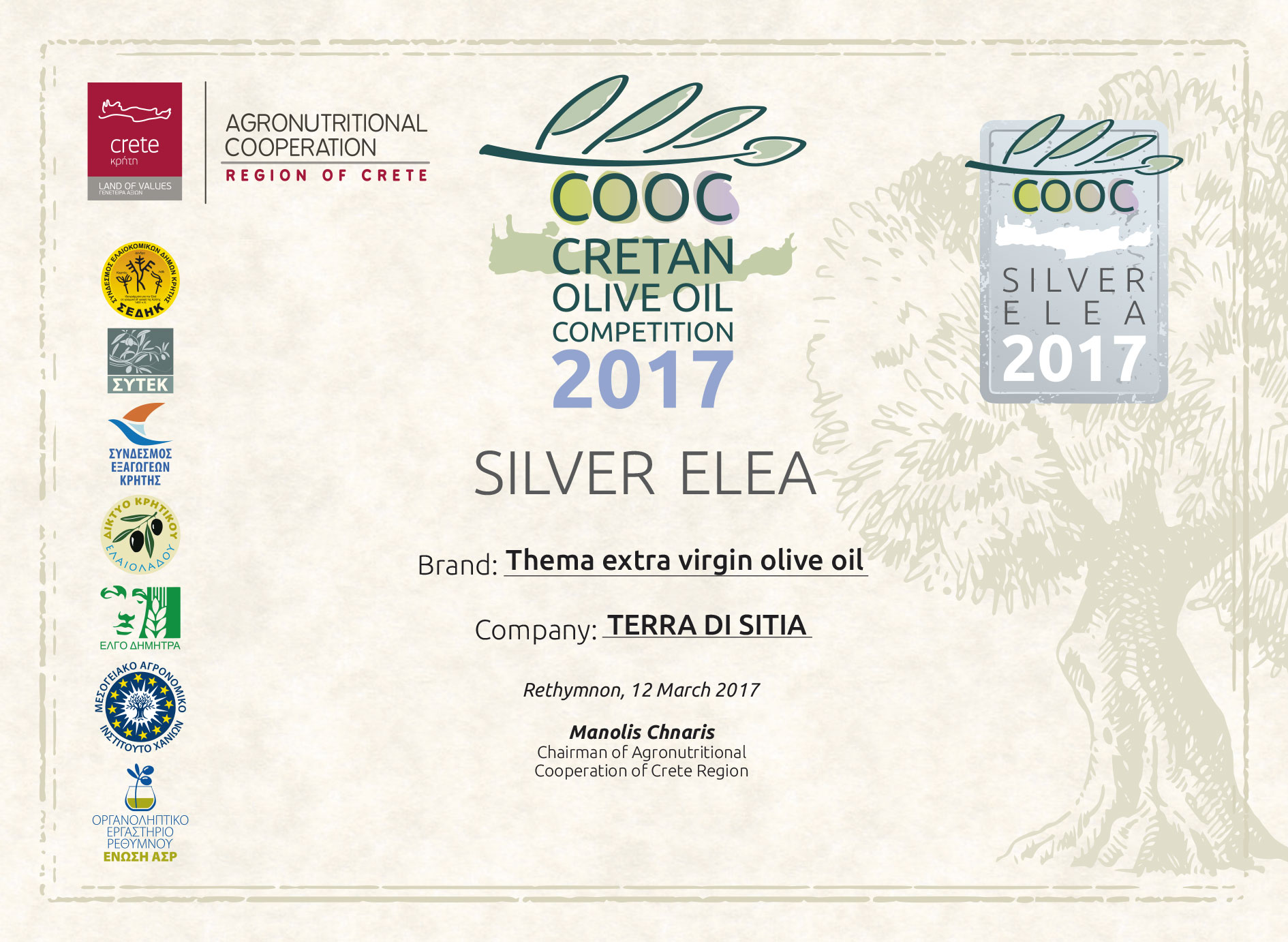 COOC SILVER ELEA 2017 THEMA TERRA DI SITIA EN